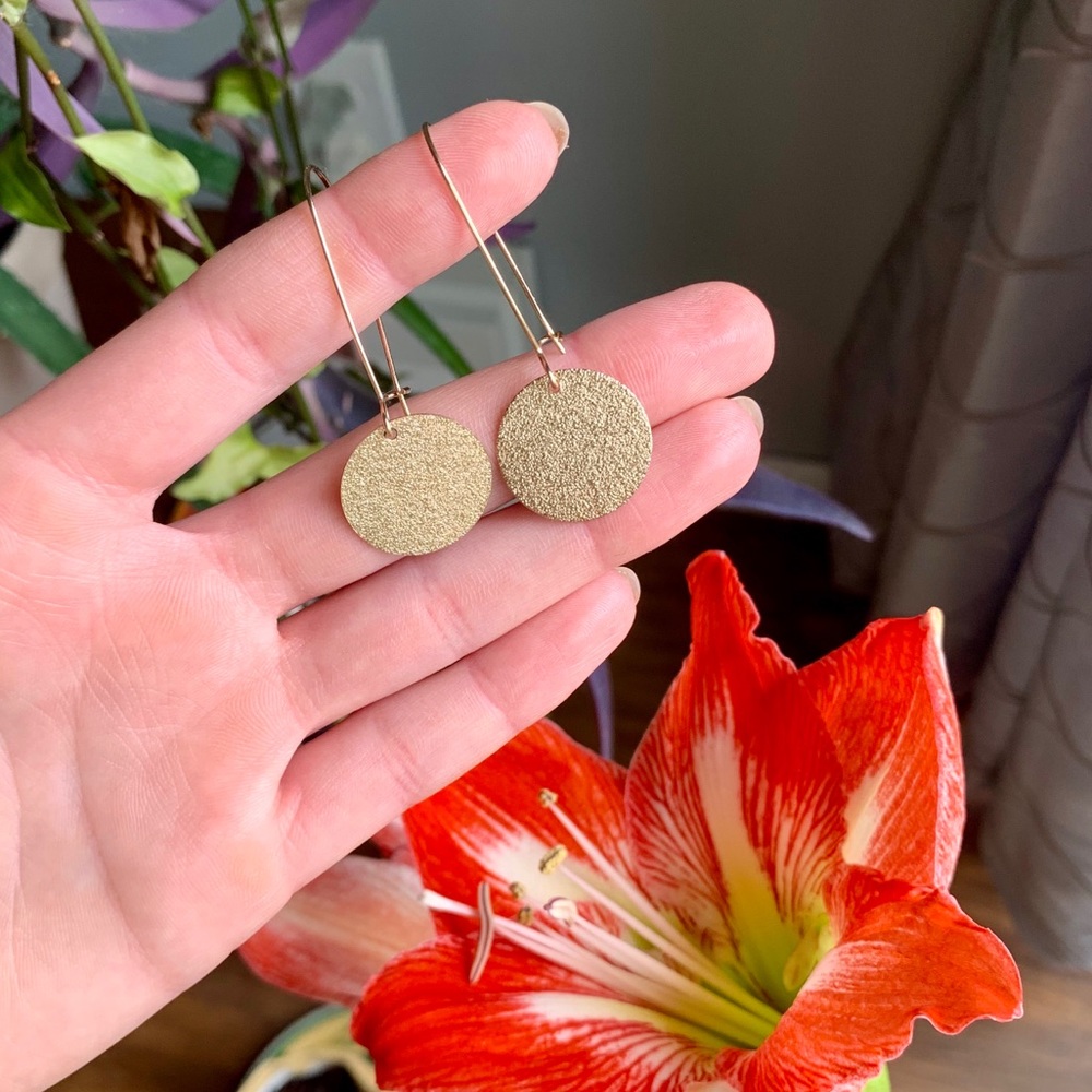 Gold earrings